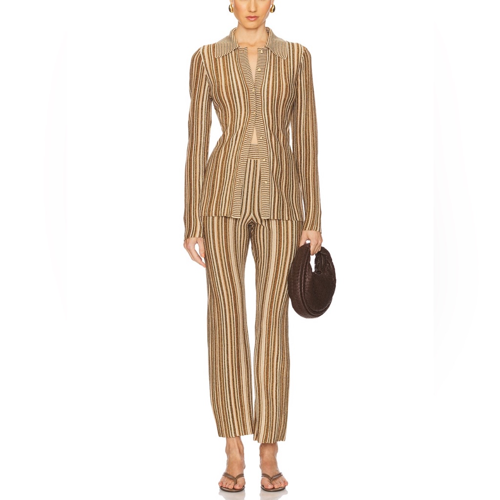 Landon Cardigan In Gold And Bronze